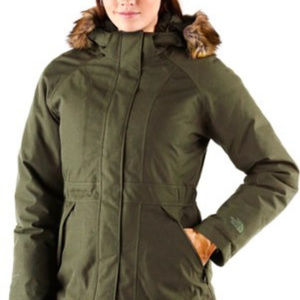 Hunter Green North Face Womens Arctic Down Jacket